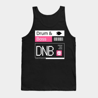 DRUM AND BASS  - DNB Ticket steez (white/pink) Tank Top